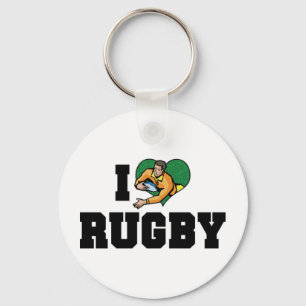 Ich liebe Rugby Schlüsselanhänger