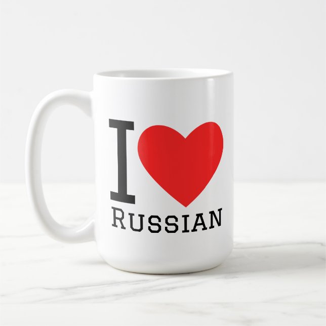 Ich liebe Russisch  Kaffeetasse (Links)
