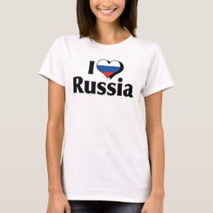 Ich liebe Russland Flagge Shirt