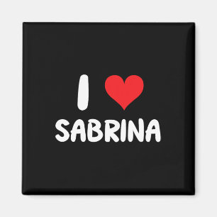 Ich liebe Sabrina - Herz - Name Magnet