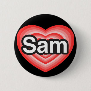 Ich liebe Sam. Ich liebe dich Sam. Herz Button
