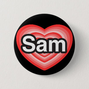 Ich Liebe Sam. Ich Liebe dir Sam. Herz Button