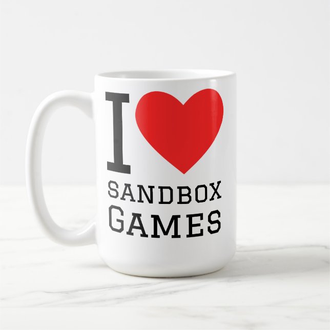Ich liebe Sandbox-Spiele Kaffeetasse (Links)