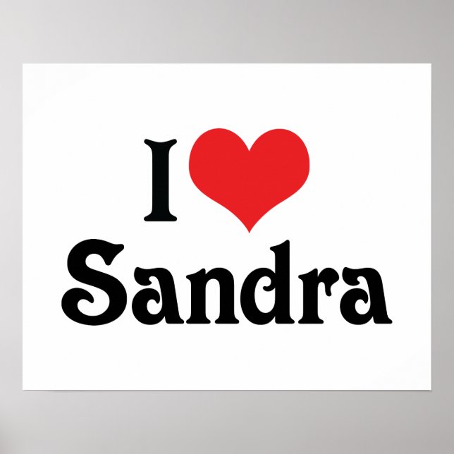 Ich liebe Sandra Poster (Vorne)
