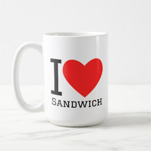 Ich liebe Sandwich Kaffeetasse