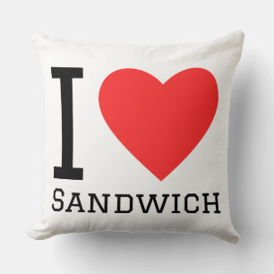Ich liebe Sandwich Kissen