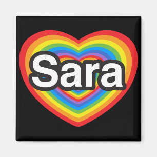 Ich Liebe Sara. Ich Liebe dir Sara. Herz Magnet