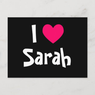 Ich liebe Sarah Postkarte
