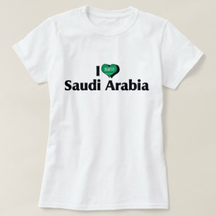 Ich liebe Saudi-Arabien-Flaggen-Shirt T-Shirt