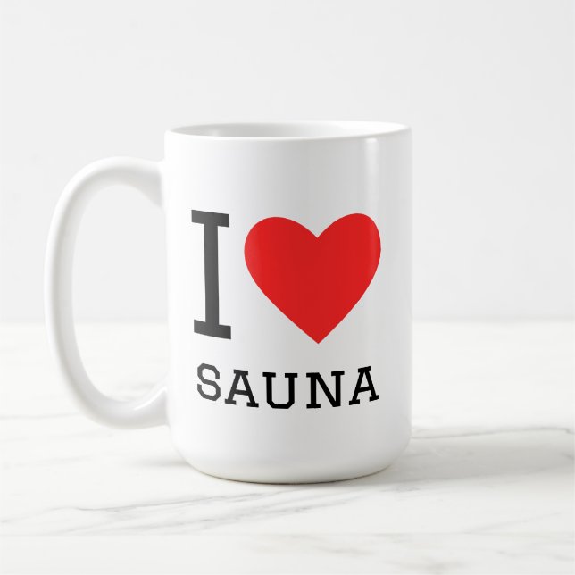 Ich liebe Sauna Kaffeetasse (Links)