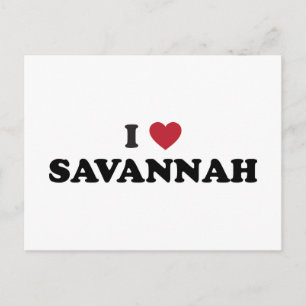 Ich liebe Savannah Georgia Postkarte