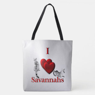 Ich liebe Savannah-Katze Silber