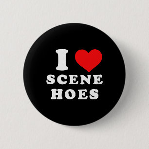 Ich liebe Scene Hoes Frohe Weihnachten  Button