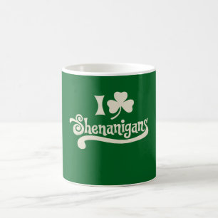 Ich liebe Schabernack Kleeblatt Shamrock St. Patri Kaffeetasse