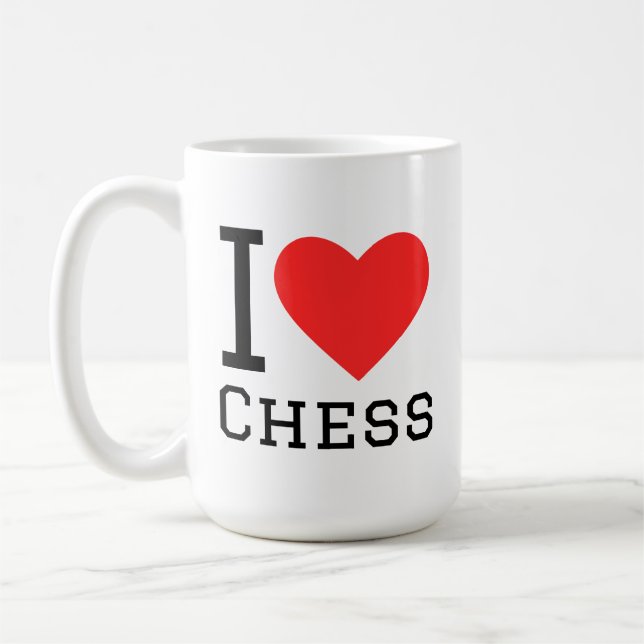 Ich liebe Schach Kaffeetasse (Links)