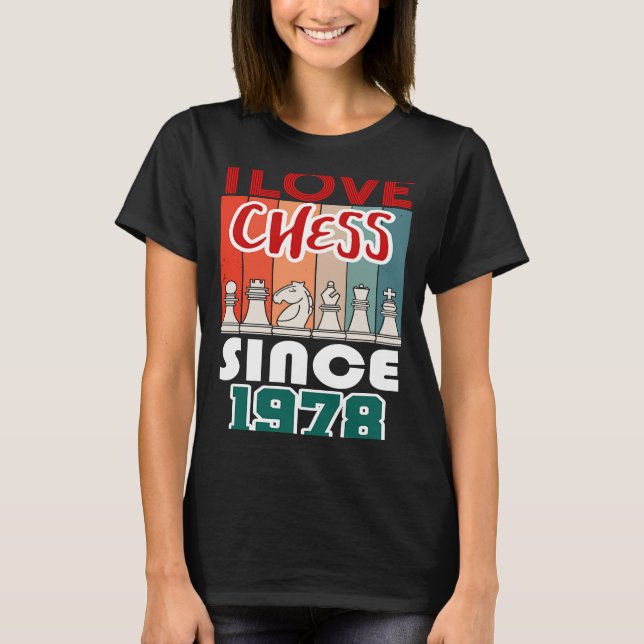 Ich Liebe Schach seit 1978 T-Shirt (Vorderseite)