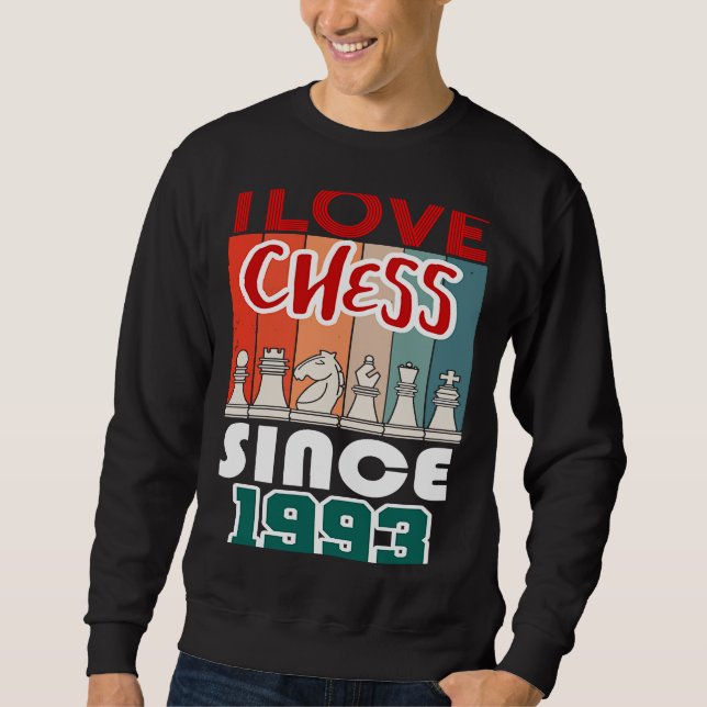 Ich Liebe Schach seit 1993 Sweatshirt (Vorderseite)