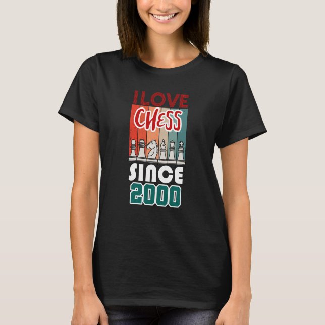 Ich Liebe Schach seit 2000 T-Shirt (Vorderseite)