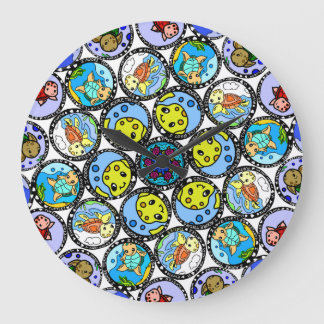 Ich liebe Schildkröten-Handyhüllen Große Wanduhr