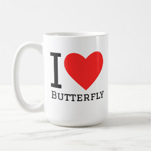 Ich liebe Schmetterling Kaffeetasse