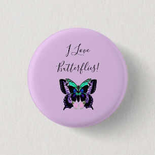 Ich liebe Schmetterlinge! Button