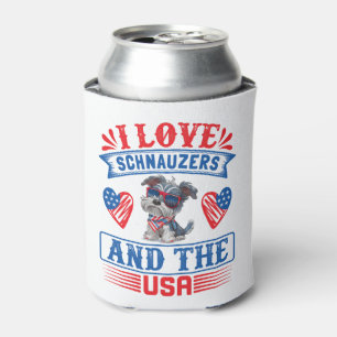 Ich liebe Schnauzer und die USA Dosenkühler
