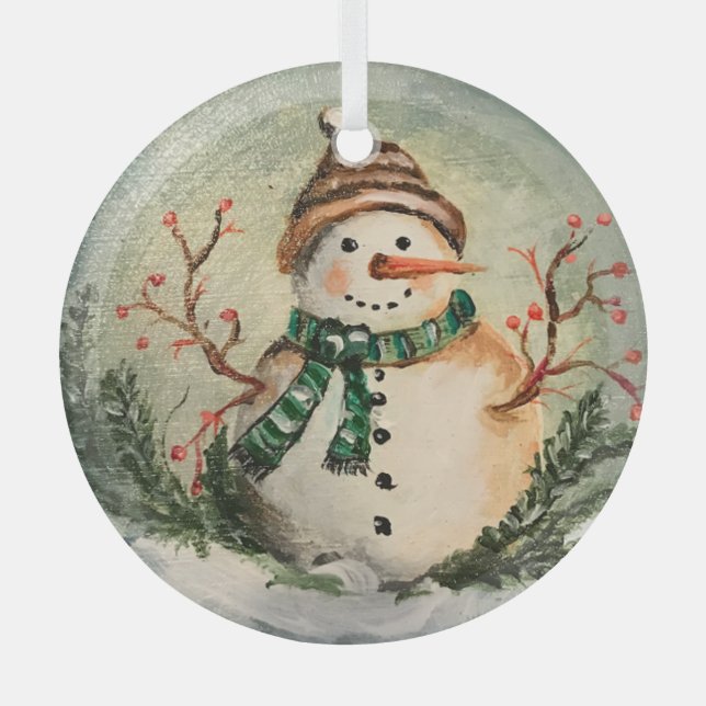 Ich Liebe Schnee! Ornament Aus Glas (Vorderseite)