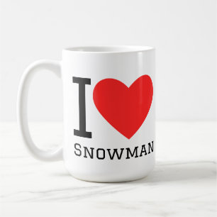 Ich liebe Schneemann Kaffeetasse