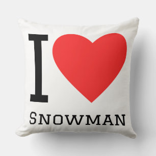 Ich liebe Schneemann Kissen