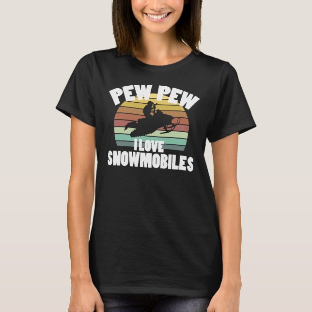 Ich Liebe Schneemobil T-Shirt (Vorderseite)
