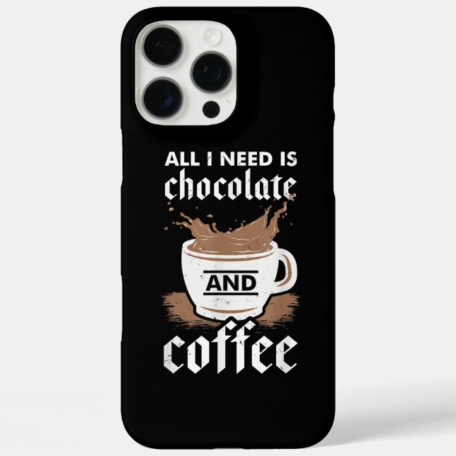 Ich Liebe Schokolade und Kaffee Case-Mate iPhone Hülle (Rückseite)