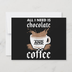 Ich Liebe Schokolade und Kaffee Einladung