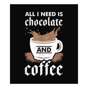 Ich Liebe Schokolade und Kaffee Fotodruck