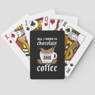 Ich Liebe Schokolade und Kaffee Spielkarten