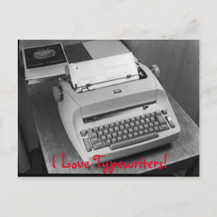 Ich liebe Schreibmaschinen Vintage-IBM-Postkarte Postkarte