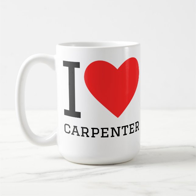 Ich liebe Schreiner Kaffeetasse (Links)