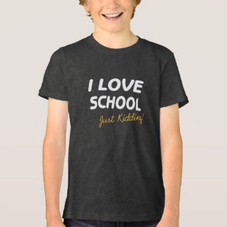 Ich Liebe Schule nur kidden Dunkel Tri-Blend Shirt