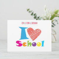 Ich Liebe Schule. Zurück zur Schule. Cartoon