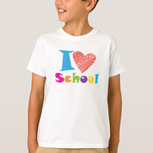 Ich Liebe Schule. Zurück zur Schule. Cartoon T-Shirt