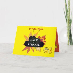 Ich liebe Schule. Zurück zur Schule. Zeichentrick Karte