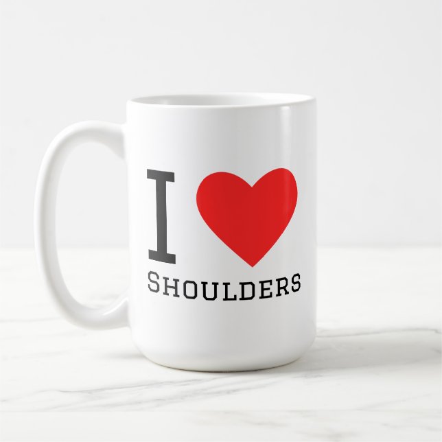 Ich liebe Schultern Kaffeetasse (Links)