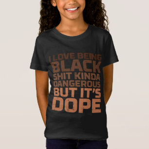 Ich Liebe schwarz gefährliches afrikanisches Melan T-Shirt