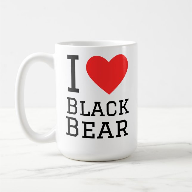 Ich liebe Schwarzbären Kaffeetasse (Links)