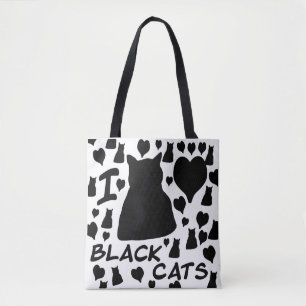 Ich liebe schwarze Katzen Süße Katzenliebhaber-Tra