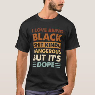 Ich Liebe schwarze, lustige Afroamerikaner Männer T-Shirt