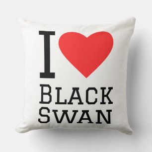 Ich liebe schwarzen Schwan Kissen