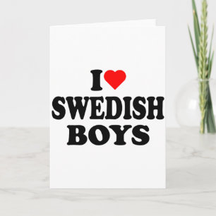 Ich liebe schwedische Jungen Ich Herz schwedische  Karte