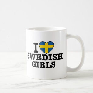 Ich Liebe Schwedische Mädchen Tasse