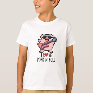 Ich Liebe Schweinefleisch und Roll Funny Music Pig T-Shirt