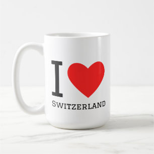 Ich liebe Schweiz Quadrat-Aufkleber Kaffeetasse
